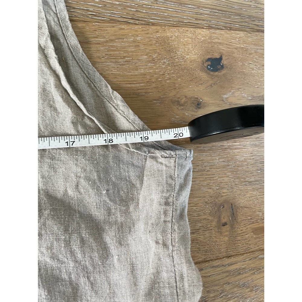 Flax by Jeanne Engelhart Linen Vest Tank Top Women's Small Button Up - Picture 8 of 9